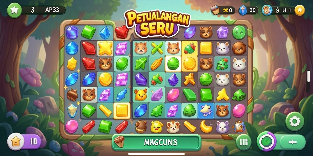 Tampilan gameplay <strong>API33</strong> yang penuh warna dan menantang.