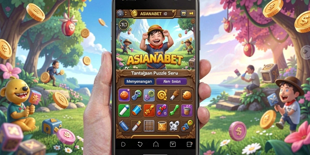Screenshot ASIANABET menunjukkan pemain menyelesaikan teka-teki menantang.