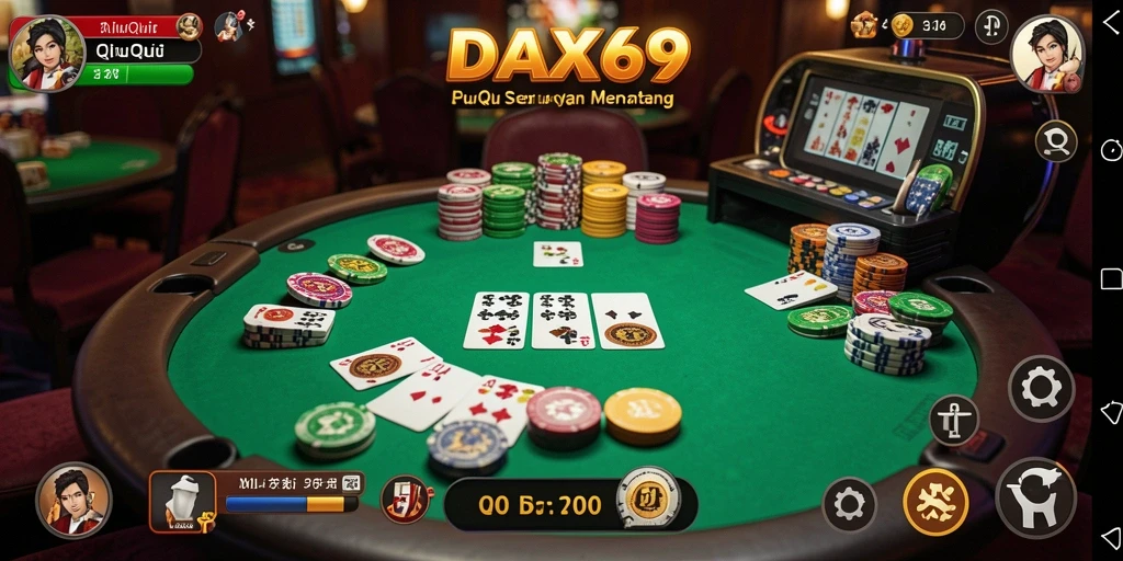 Tampilan gameplay QiuQiu DAX69 yang seru dan penuh aksi.