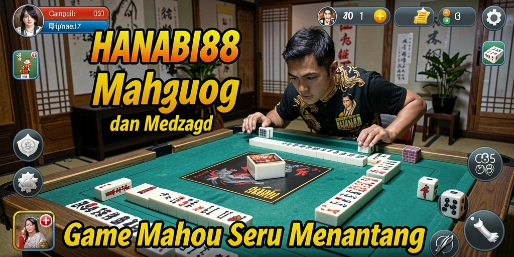 Tampilan gameplay seru dalam game Mahjong HANABI88.