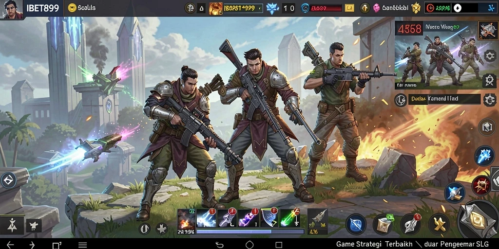 Tangkapan layar game menunjukkan pertempuran strategi yang seru di IBET899.