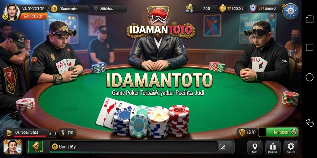 Tampilan gameplay Poker di IDAMANTOTO yang menyenangkan.