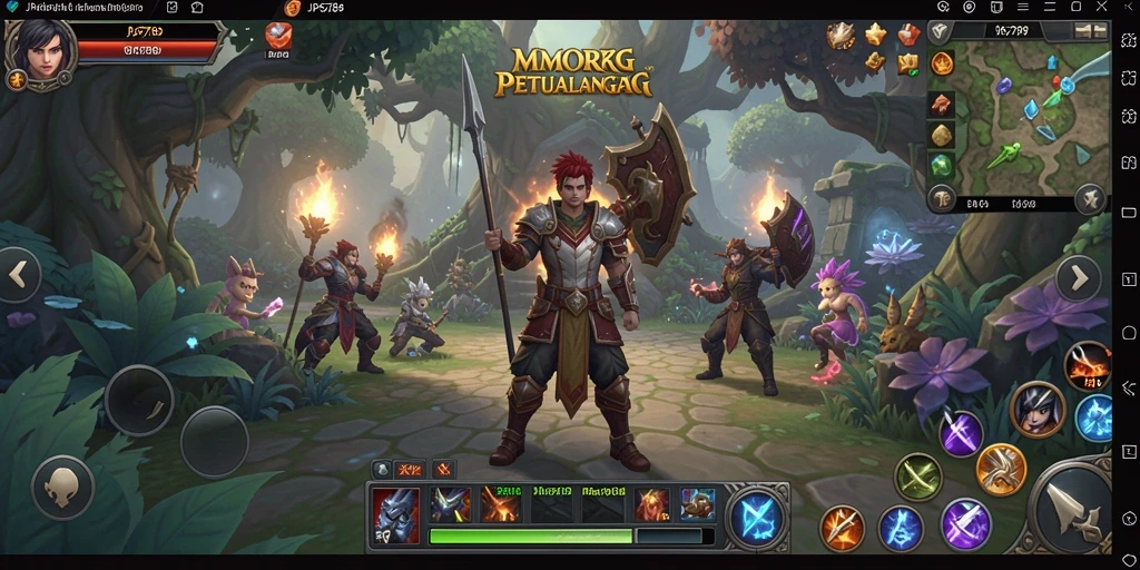 Tangkapan layar gameplay JP6789 menampilkan pertarungan epik antara pemain dan monster.