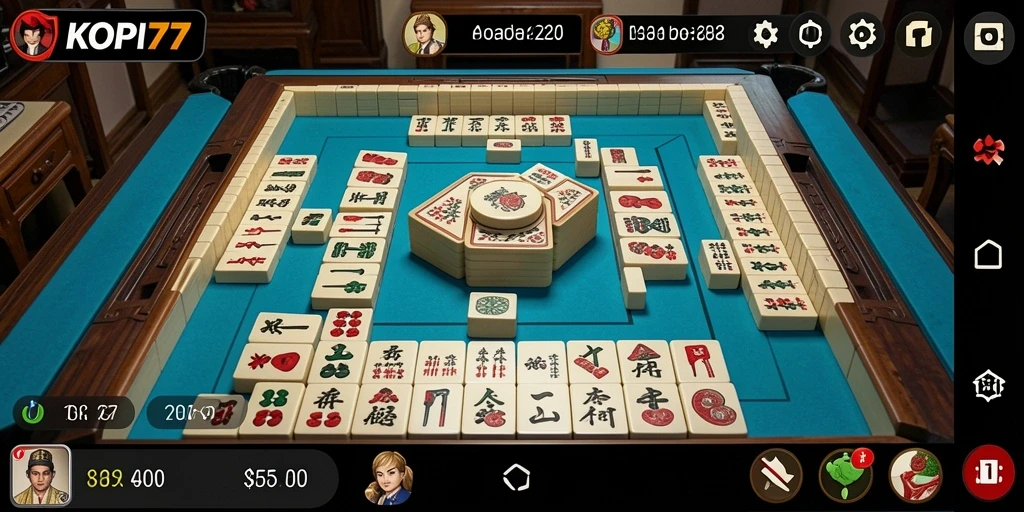 Screenshot gameplay KOPI77 menampilkan momen seru permainan Mahjong.