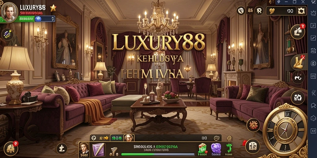 Tampilan gameplay <strong>LUXURY88</strong> yang menawan dan berwarna.