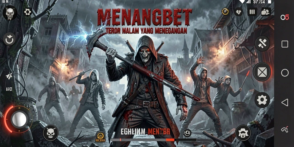 Gameplay mencekam MENANGBET menampilkan suasana Horror yang intens.