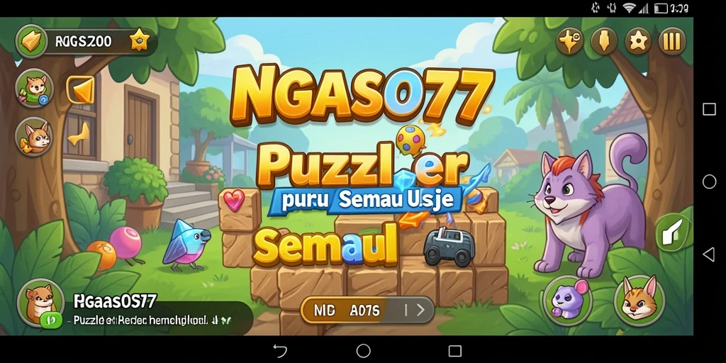 Screenshot gameplay NGASO77 menampilkan puzzle yang menantang dan grafis menarik.