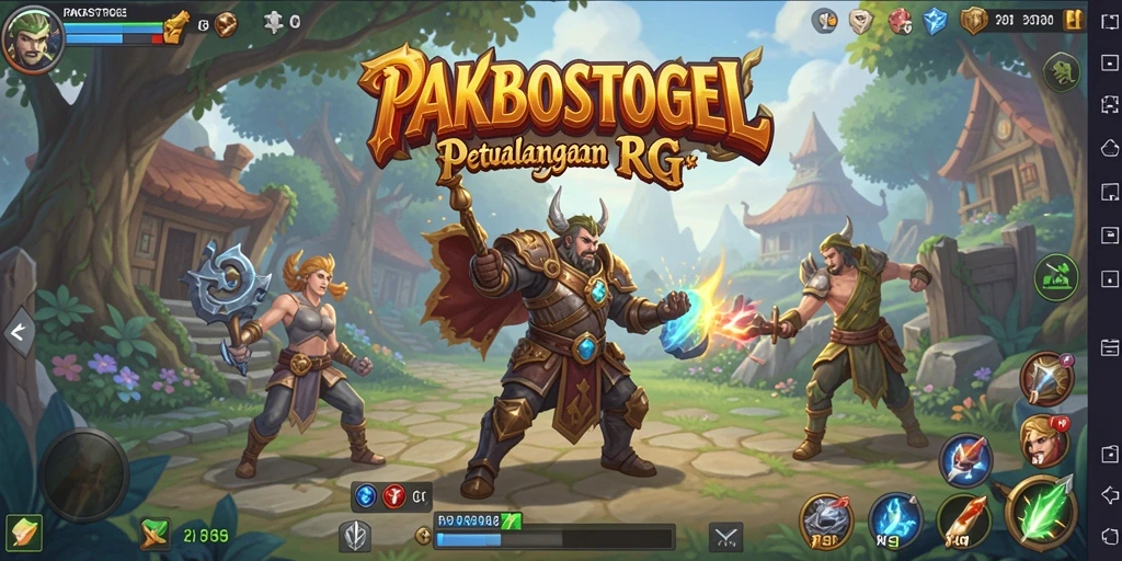 Tampilan permainan PAKBOSTOGEL menghadirkan aksi RPG yang seru.
