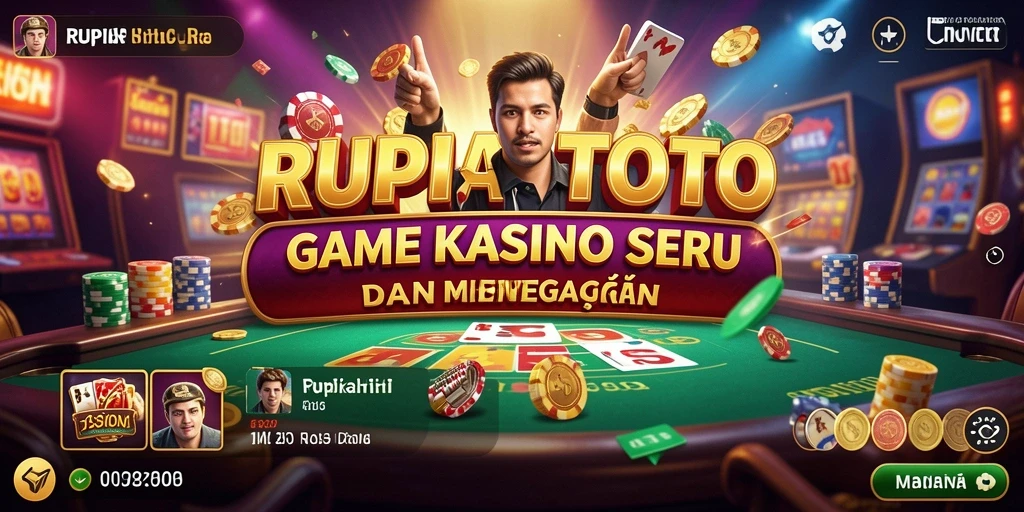 Screenshot menampilkan gameplay menarik dari RUPIAHTOTO dengan berbagai permainan kasino.